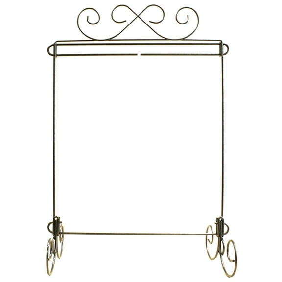 Classic Motifs 12 Inch x 14 Inch Scroll Single Stand Charcoal