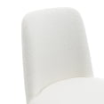 thumbnail image 5 of Wovenbyrd Bentley Modern Dining Chair, Curved Back, Metal Frame, Indoor - Cream Performance Boucle, 5 of 9