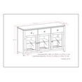 thumbnail image 4 of Simpli Home Cosmopolitan 54 inch Wide Solid Wood Contemporary Sideboard Buffet in Medium Saddle Brown, 4 of 13