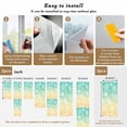 thumbnail image 6 of Teal Yellow Ombre Coastal Window Privacy Film,Sea Nautical Summer Beach Starfish Coral Static Cling UV Sun Blocking Window Tint Day and Night,Non-Adhesive One Way Privacy Cover 35.4''x78.7'', 6 of 7
