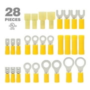 Ever Start 28-Piece Assorted Connectors Kit, Model 5103, Yellow, UL Listed