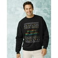 thumbnail image 3 of Tstars Happy Holigays Rainbow Gay & Lesbian Ugly Christmas Sweatshirt Small Black, 3 of 5