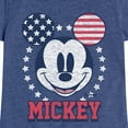 thumbnail image 3 of Disney - Americana - Mickey Usa Ears - Toddler And Youth Girls Short Sleeve Graphic T-Shirt, 3 of 5