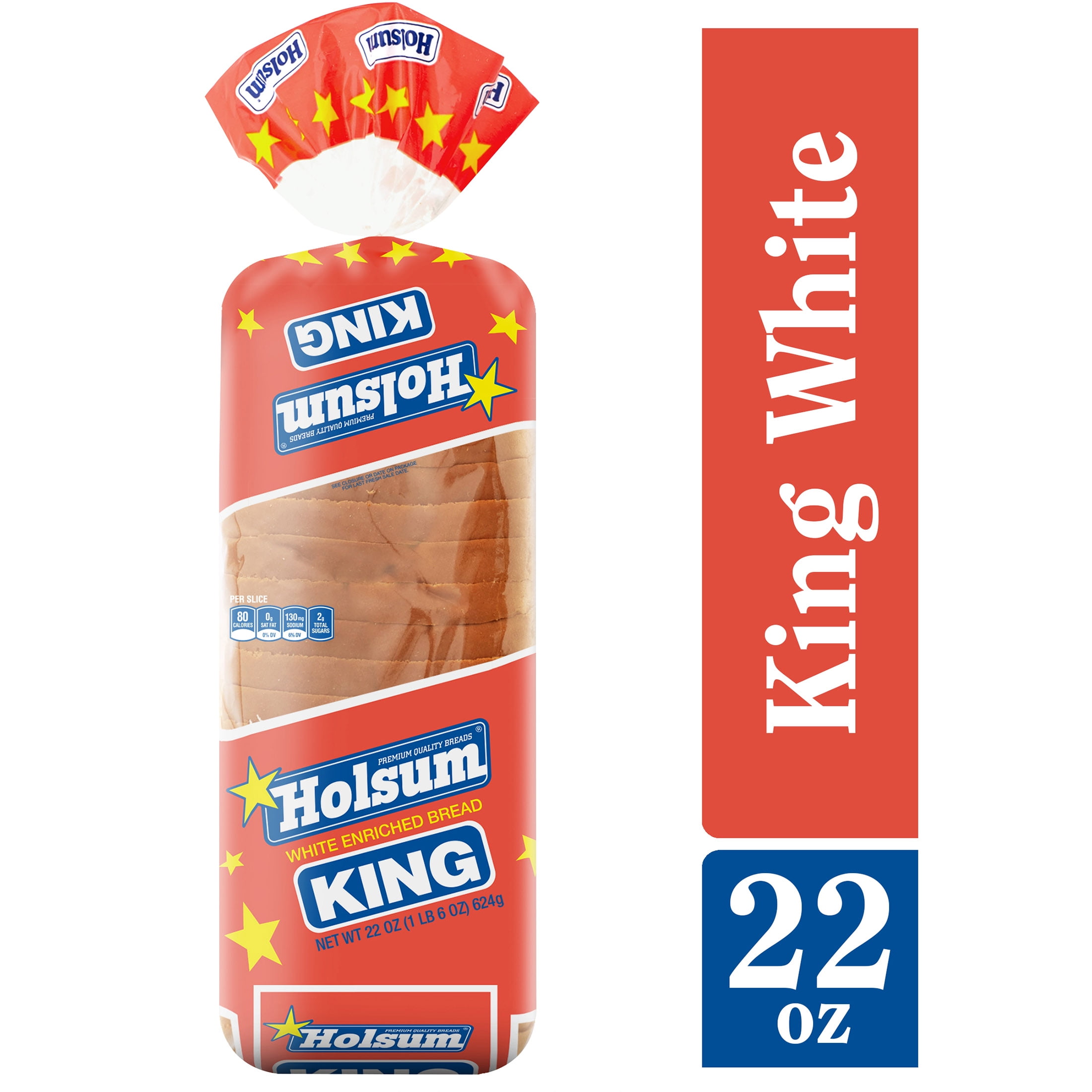 Holsum King White Bread, 22 oz.