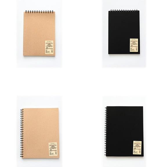 Zehuanyu Spiral Notebook Sketchbook Inner Blank White Paper for Painting Drawing Writing - B5 (Random Color Cover)