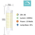 thumbnail image 2 of 2-pcs Dimmable 15w R7s 118mm Led Bulb Linear Lamp J118 T3 220v 360, 2 of 4