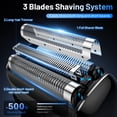 thumbnail image 4 of delpattern Electric Foil Shavers for Men Electric Razor with 4D Flex Floating Heads,Rechargeable Beard Trimmer with LED Display,Cordless Face Shaver for Travel,IPX6 Waterproof Wet Dry Face Razor, 4 of 7