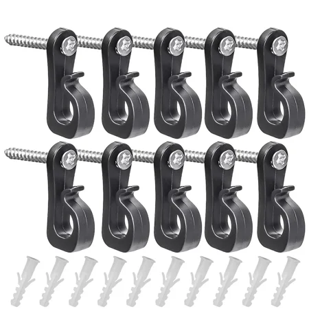 

30/1Pcs Q Hanger Hooks for String Lights Hanging Plant Cabinet Ceiling Hook with Screw Wall Mount Holder Outdoor Supplies