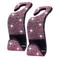 thumbnail image 2 of de cristal brillante para asiento trasero de coche, colgador de asiento para mujer, para ahorrar espacio en los ojos. Rosa Zulema Suspensión de reposacabezas de coche, 2 of 5
