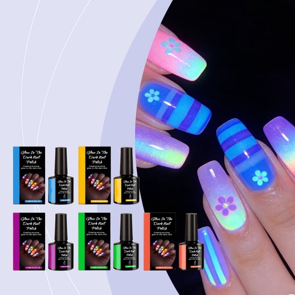 Glowly In The Dark Nail Polish Vibrants Colors Perfects For Everyday Wear And Parties 10ml