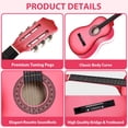 thumbnail image 4 of ZENY 38" Acoustic Guitar for Beginners, Student Starter Kit with Gig Bag, Strap, Tuner & Picks -Pink, 4 of 11