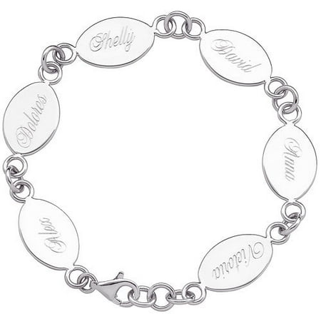 Family Jewelry Personalized Mother's Sterling Silver Name Bracelet