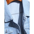 thumbnail image 4 of Capreze Men's Denim Jacket Sleeveless Jeans Vest Button Down Waistcoat Casual Jackets Lapel Blue L, 4 of 9