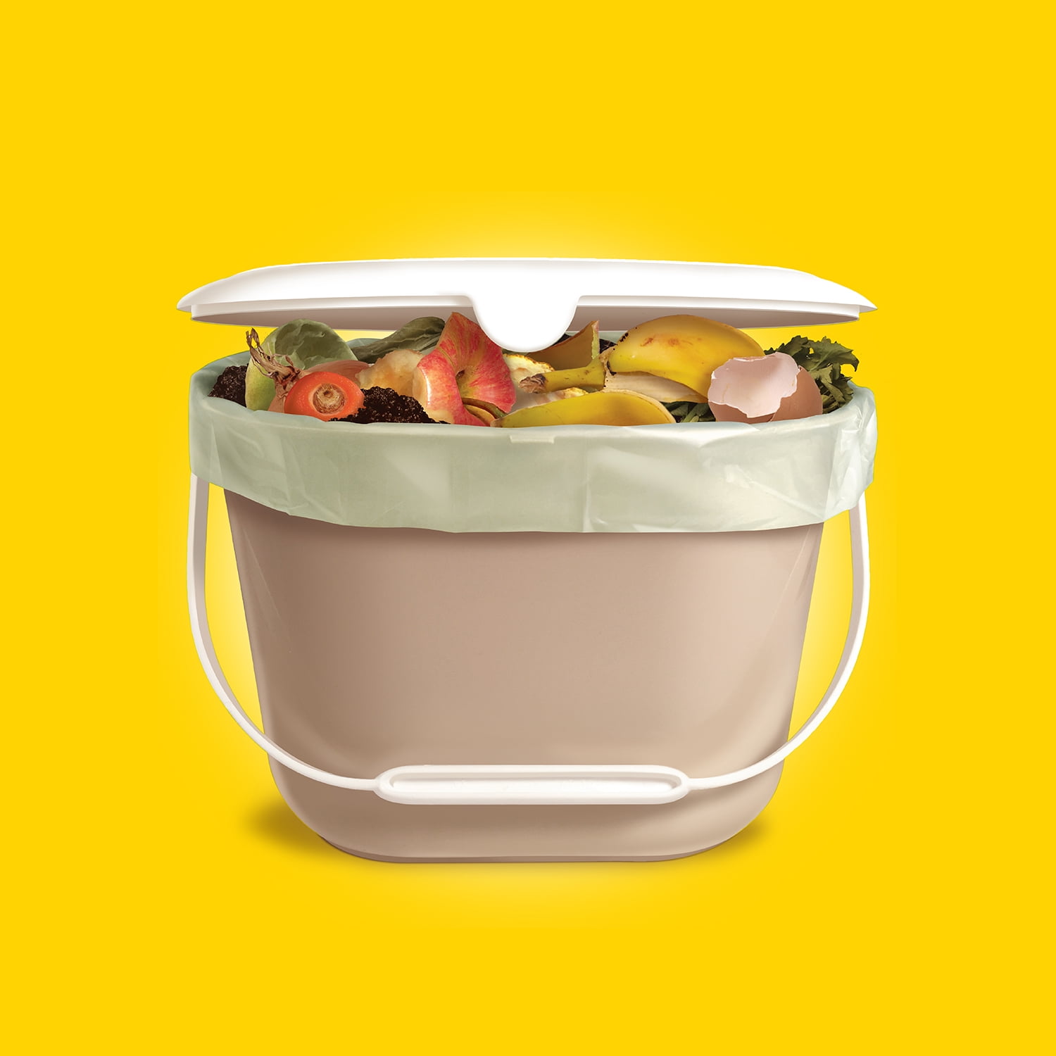 Glad Certified Compostable Bags - Tall 49 Litres -, Lemon scent, 10 Compost Bags