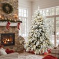 thumbnail image 5 of 6.5Ft Pre-Lit Mixed Snowy Branches Artificial Christmas Tree with Metal Stand, 5 of 8