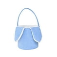 thumbnail image 2 of Rewenti Easter Corduroy Rabbits Handheld Basket Cute Rabbist Ears Easter Storage Basket, 2 of 6