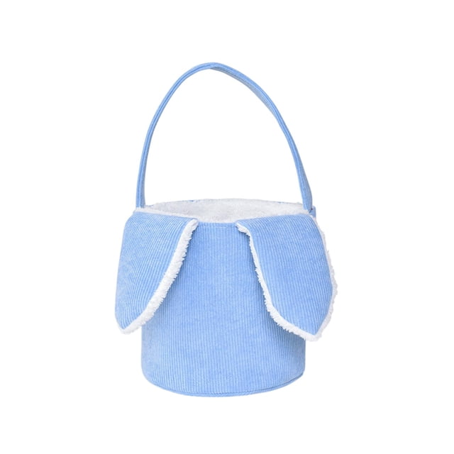 Huevos para la Caza de Huevos de Pascua, Cesta Portátil de Conejo de Corduroy 23x22.5cm con Orejas, Lindo Almacenamiento de Pascua Y Regalo, Cestas de Regalo de Vacaciones