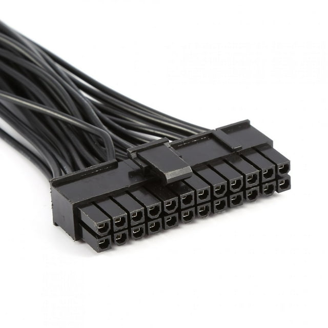 1 Cable de Extensión de Alimentación de Placa Base ATX de 24 Pines, Fuente de PSU Dual, Cable de Arranque de Alimentación de Chasis de 24 Pines Macho a 24 Pines Hembra, 1 Pie / 30 Cm EOTVIA No