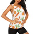 thumbnail image 2 of Womens Tank Tops, Carrot Slices Pattern Round Neck Sleeveless Summer Tops Loose Fit Trendy Workout Casual Shirts, 2 of 8