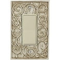 thumbnail image 5 of Meriville French Scroll 1 Rocker Wallplate, Single Switch Electrical Cover Plate, Aged Silver, 5 of 5