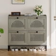 thumbnail image 1 of BeesClover 4 Flip Drawer Shoe Cabinet with Adjustable Shelves, Hidden Shoe Organizer with Large Capacity, Freestanding Wooden Shoe Rack for Entryway, Hallway, Living Room, 1 of 9