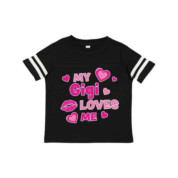 Inktastic Valentine's Day My Gigi Loves Me Hearts and Lips Boys or Girls Toddler T-Shirt