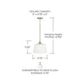 thumbnail image 4 of Capital Lighting 248911AD Presley 12" Wide Semi-Flush Ceiling Fixture - Brass, 4 of 7