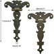 thumbnail image 2 of Bisagras antiguas, bisagras decorativas de bronce para puertas de gabinetes, joyero (bronce, 3 piezas) 36 g, 2 of 5