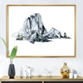 thumbnail image 2 of Designart 'Minimalistic Landscape of Forest and Mountains' Modern Framed Canvas Wall Art Print, 2 of 5