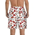 thumbnail image 3 of Naloa Red Food Men's Beach Shorts, Surfing shorts, Swim trunks, Quick Dry Swim Trunks for Surfing Beach Fun - Large, 3 of 9