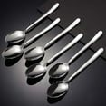 thumbnail image 4 of Dtwnek 6PCS Stainless Steel Soup Spoons Silverware Spoons Long Handle Dinner Spoons Table Spoon for Kitchen Restaurant Home, 4 of 7