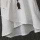 thumbnail image 4 of Amousa - Camiseta clásica vintage de lino para mujer, estilo chino, con cuello en V, estilo túnica Pankou, blusa blanca con botones para mujer, 4 of 5