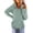 Green, variant on Womens Long Sleeve Lapel Shirt Plain Fall Tops Casual Pullover Button Up Sweatshirt With Pockets