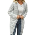 thumbnail image 2 of Wancir Women Boho Cardigan Sweater Open Front Maxi Knit Sweaters Aztec Tribal Tassel Fringe Thin Coat With Pockets, 2 of 9