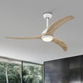 thumbnail image 6 of 52" Solid Wood Blades Ceiling Fan With Light with Remote, Noiseless Reversible Motor, 6 Speed ,Dimmable ,for Patio Living Room, Bedroom,Indoor, 6 of 9