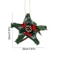 thumbnail image 3 of 1Pcs Christmas Decorations - Mini Pines Leaf Red Fruit Small Wreath Pendant - Home Wall Hanging - Christmas Party Hanging Decorations, 3 of 6