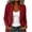 Wine, variant on Women's Casual Oversized Blazer Jacket, Open Front Long Sleeve Loose Fit Work Office Blazers, Fashion Solid Color Lapel Business Commuter Suit Coat with Pockets, Multi Colors Available