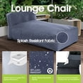thumbnail image 3 of Outdoor Couch Sofa Comfy Patio Furniture Dense Foam Pool Loungers Lazy Sofa for Outside, Modern ANNY-H Lounge Chair, Water-Resistant Sun Lounger, (Denim Blue, 70'' Length), 3 of 7