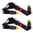 thumbnail image 1 of 2 Pack Universal Lap Adjustable Seat Belt 2 Point Adjustable Safety Harness Kit Single Double Seat Lap Seatbelt, 1 of 5