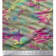 thumbnail image 1 of Soimoi polyester Crepe Fabric Star & Diagonal Stripe Fabric Prints By Yard 42 Inch Wide, 1 of 3