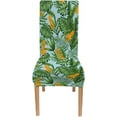 thumbnail image 2 of Banana Covers for Dining Room Chairs 6 Pack Orange Tropical Fruit Pineapple Green Banana Leaves Exotic Jungle Blue Flor Spandex Super Fit Stretch Removable Washable Kitch, 2 of 5