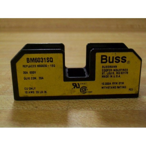 COOPER BUSSMANN BM6031SQ FUSE HOLDER, 10.3 X 38MM