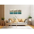 thumbnail image 6 of Teal Wall Art Modern Abstract Pictures Cityscape Canvas Skyline Painting Bathroom Decor, Grey Blue Turquoise Artwork Framed for Living Room Bedroom Home Office Wall Decor, Set 12"x16"x3 Panels, 6 of 6