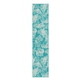 thumbnail image 2 of Unique Loom Outdoor Coastal Collection Area Rug - Coral (2' 7" x 12' Runner Teal/Ivory), 2 of 10