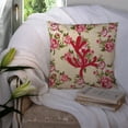 thumbnail image 3 of Coral Shabby Chic Yellow Roses Fabric Decorative Pillow, 3 of 4