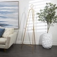 thumbnail image 3 of DecMode 22" x 66" Gold Metal Tall Adjustable Floor 3 Tier Easel with Circular Ring Top, 1-Piece, 3 of 14