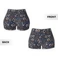 thumbnail image 5 of Xecao Nautical Print Workout Shorts for Women Soft Smooth Gym Yoga Scrunch Active Tennis Workout Running Shorts, 5 of 9