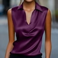 thumbnail image 5 of PFRNLF Silk Satin Tank Tops for Women Summer V Neck Casual Camisoles Sleeveless Business Work Dressy Blouses, 5 of 8