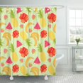 thumbnail image 1 of KSADK Blue Abstract Floral with Tropical Colorful Aloha Ananas Banana California Cute Bathroom Shower Curtain 60x72 inch, 1 of 1