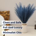 thumbnail image 2 of 6PCS Faux Pampas Grass Decor Tall 17"/43CM Artificial Pompous Grass Small Fake Pompas Vase Filler for Home Boho Decor (Blue), 2 of 8